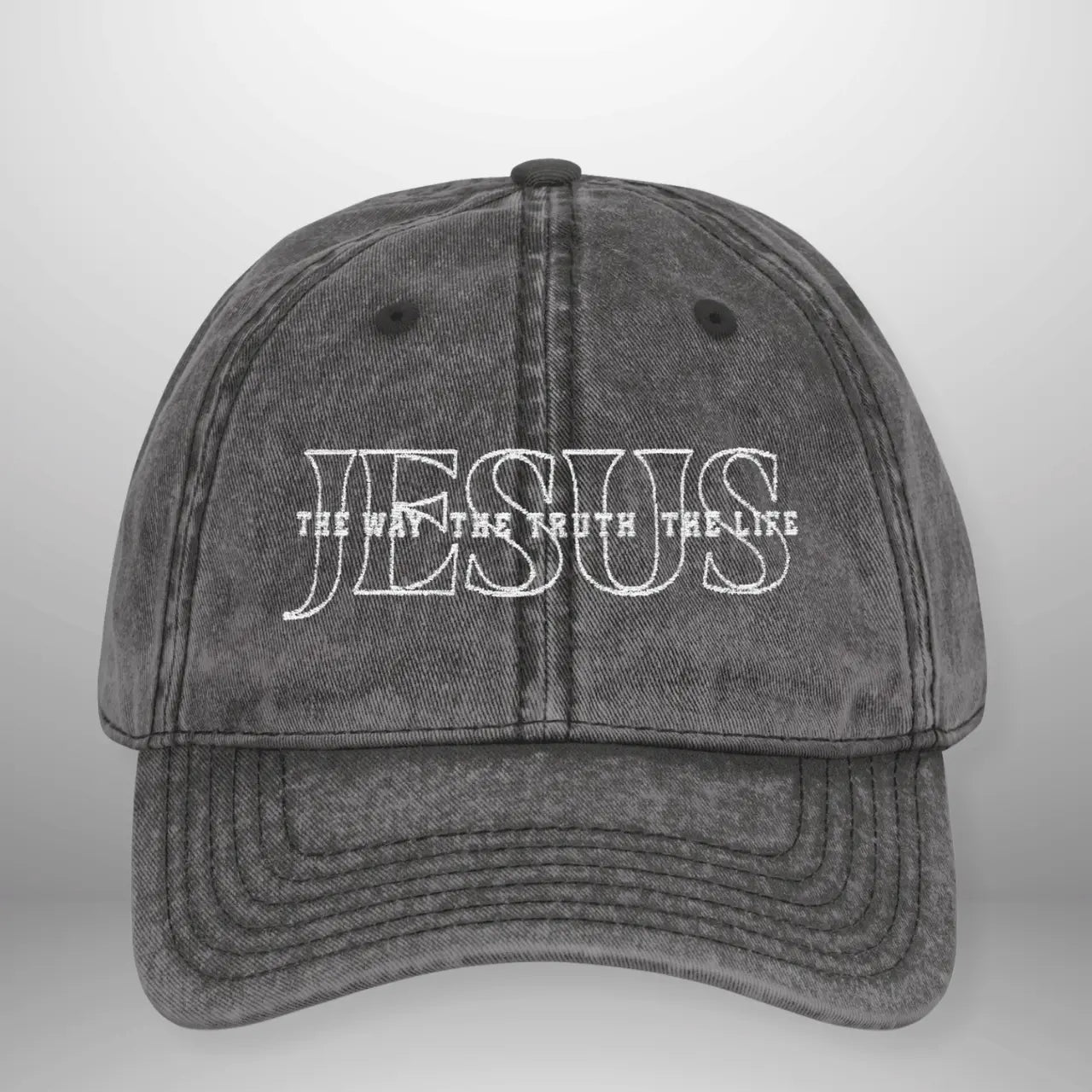 Jesus The Way The Truth The Life Vintage Cap | Washed Cotton Adjustable Hat Goshen & Selah Co