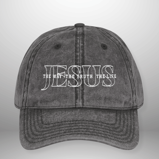 Jesus The Way The Truth The Life Vintage Cap | Washed Cotton Hat