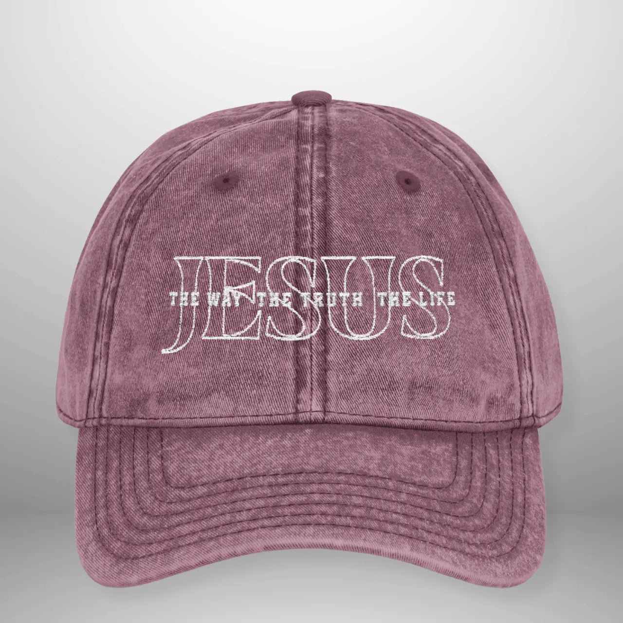 Jesus The Way The Truth The Life Vintage Cap | Washed Cotton Adjustable Hat Goshen & Selah Co