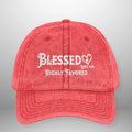 Blessed Highly Favored Luke 1:28 Vintage Cap | Washed Cotton Adjustable Hat Goshen & Selah Co