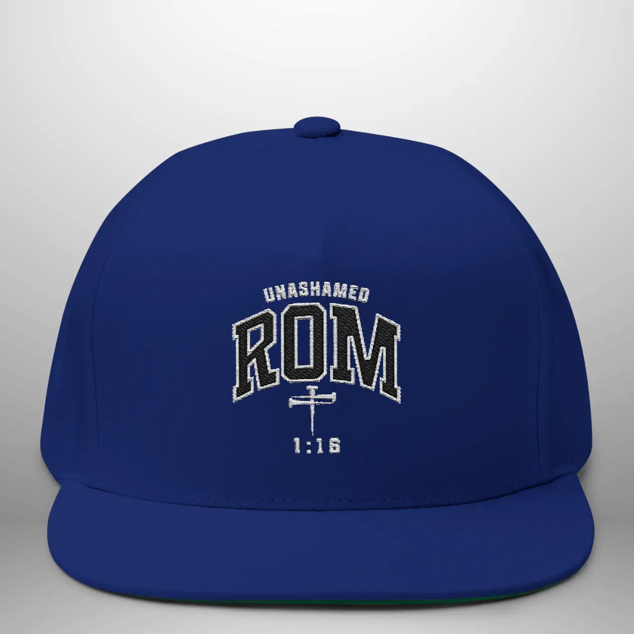 Unashamed Romans 1:16 Flat Bill Cap | Structured Snapback Hat Goshen & Selah Co