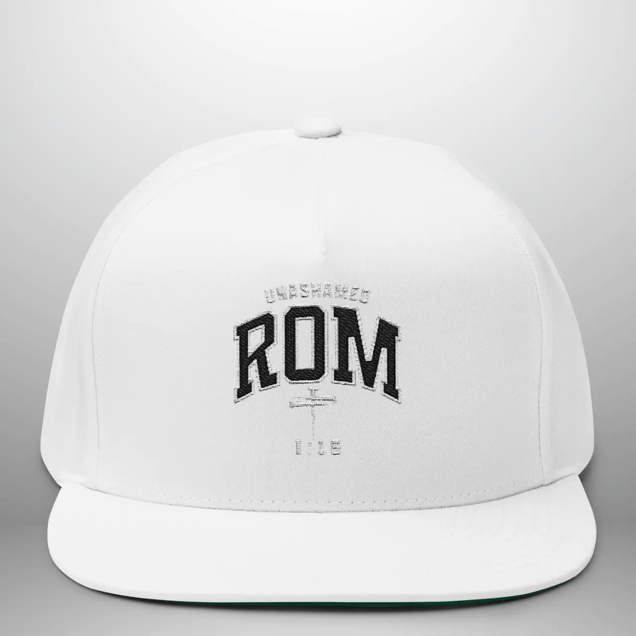 Unashamed Romans 1:16 Flat Bill Cap | Structured Snapback Hat Goshen & Selah Co