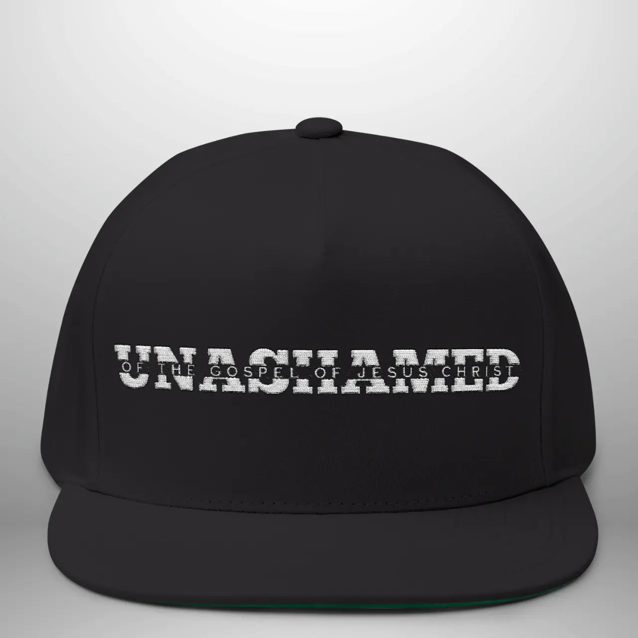 Unashamed of the Gospel of Jesus Christ Flat Bill Cap | Structured Snapback Hat Goshen & Selah Co
