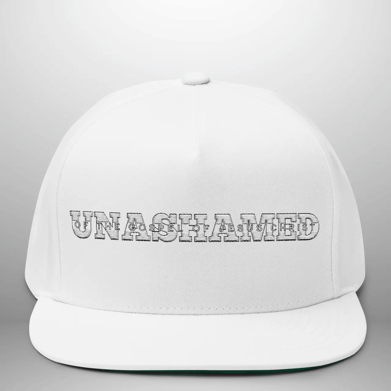 Unashamed of the Gospel of Jesus Christ Flat Bill Cap | Structured Snapback Hat Goshen & Selah Co