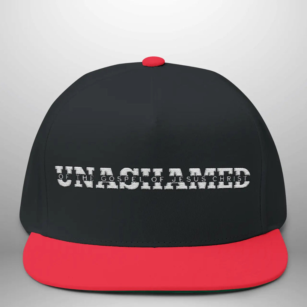 Unashamed of the Gospel of Jesus Christ Flat Bill Cap | Structured Snapback Hat Goshen & Selah Co