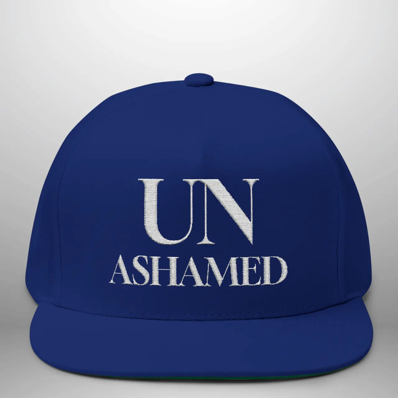 UNASHAMED ROM 1:16 Flat Bill Cap | Structured Five-Panel Hat Goshen & Selah Co