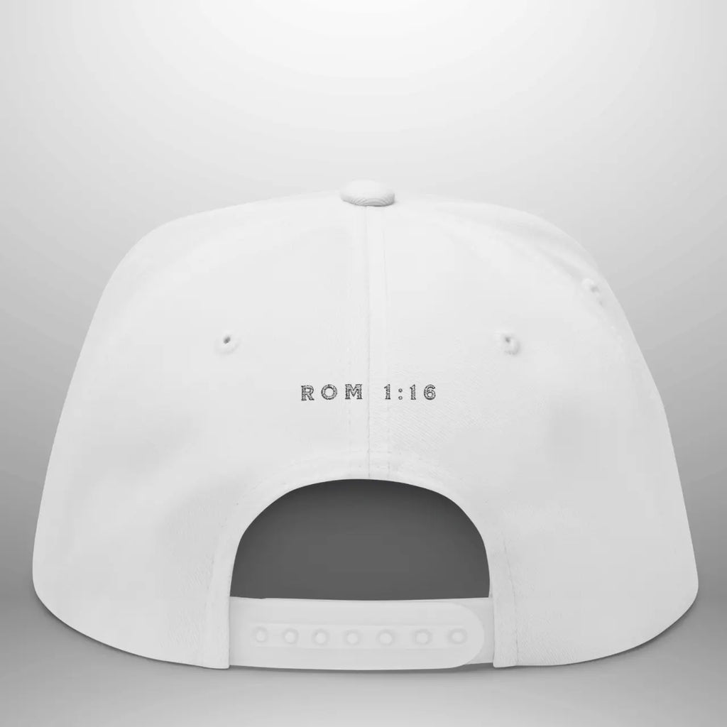 UNASHAMED ROM 1:16 Flat Bill Cap | Structured Five-Panel Hat Goshen & Selah Co