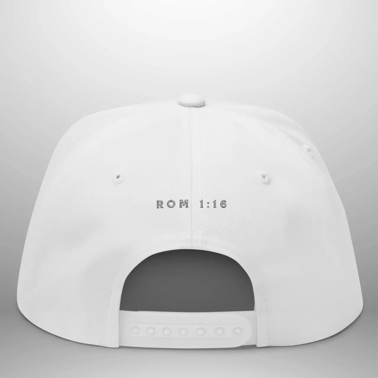 UNASHAMED ROM 1:16 Flat Bill Cap | Structured Five-Panel Hat Goshen & Selah Co