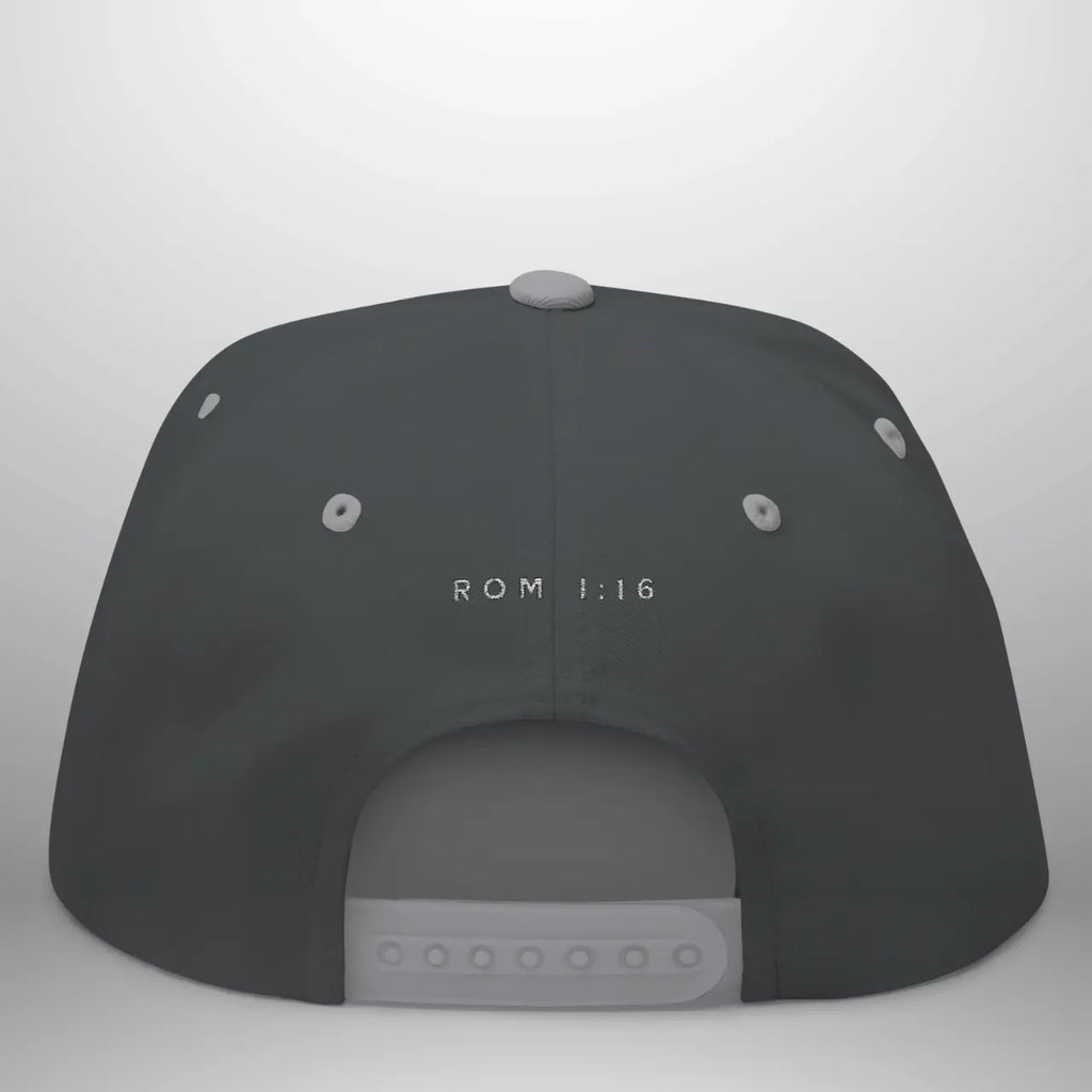 UNASHAMED ROM 1:16 Flat Bill Cap | Structured Five-Panel Hat Goshen & Selah Co