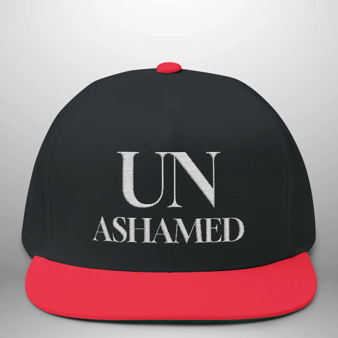 UNASHAMED ROM 1:16 Flat Bill Cap | Structured Five-Panel Hat Goshen & Selah Co
