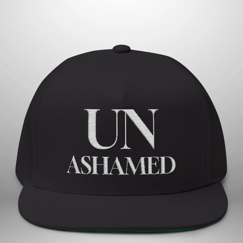UNASHAMED ROM 1:16 Flat Bill Cap | Structured Five-Panel Hat Goshen & Selah Co