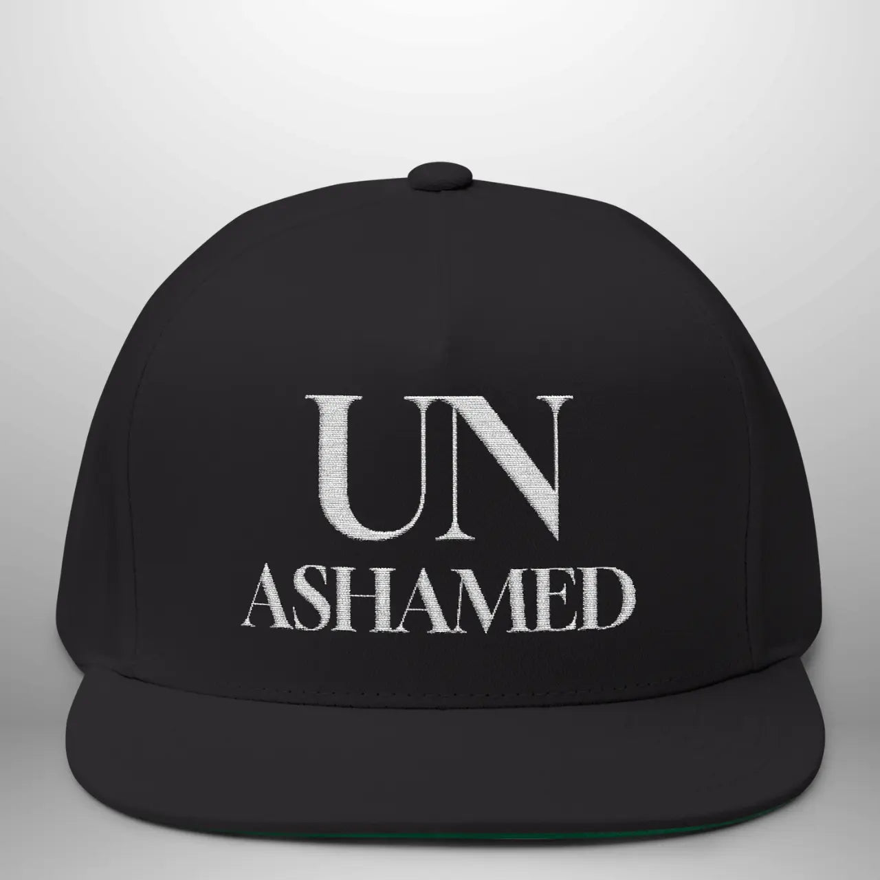 UNASHAMED ROM 1:16 Flat Bill Cap | Structured Five-Panel Hat Goshen & Selah Co