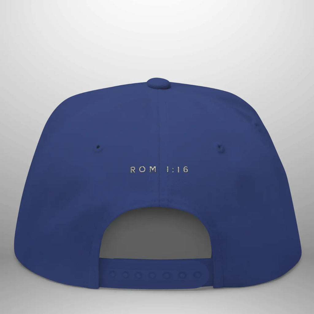UNASHAMED ROM 1:16 Flat Bill Cap | Structured Five-Panel Hat Goshen & Selah Co