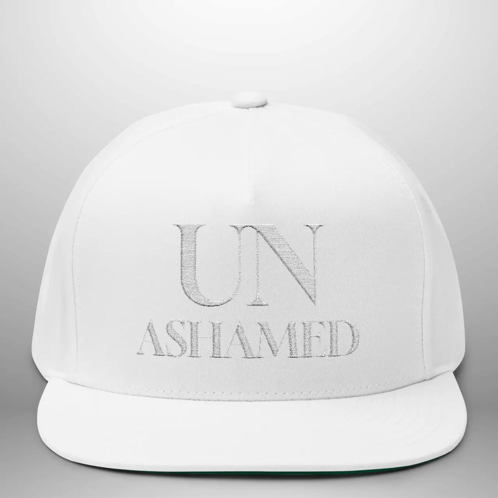 UNASHAMED ROM 1:16 Flat Bill Cap | Structured Five-Panel Hat Goshen & Selah Co