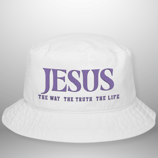 Jesus The Way The Truth The Life Bucket Hat | Cotton Cap