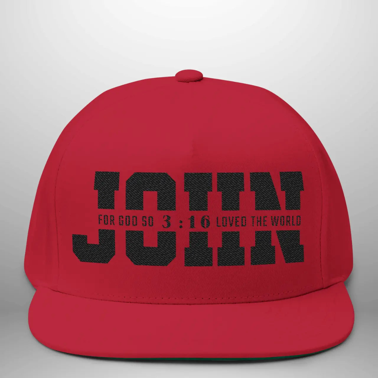 JOHN 3:16 For God So Loved the World Flat Bill Cap | Snapback Hat Goshen & Selah Co