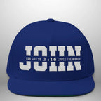 JOHN 3:16 For God So Loved the World Flat Bill Cap | Snapback Hat Goshen & Selah Co