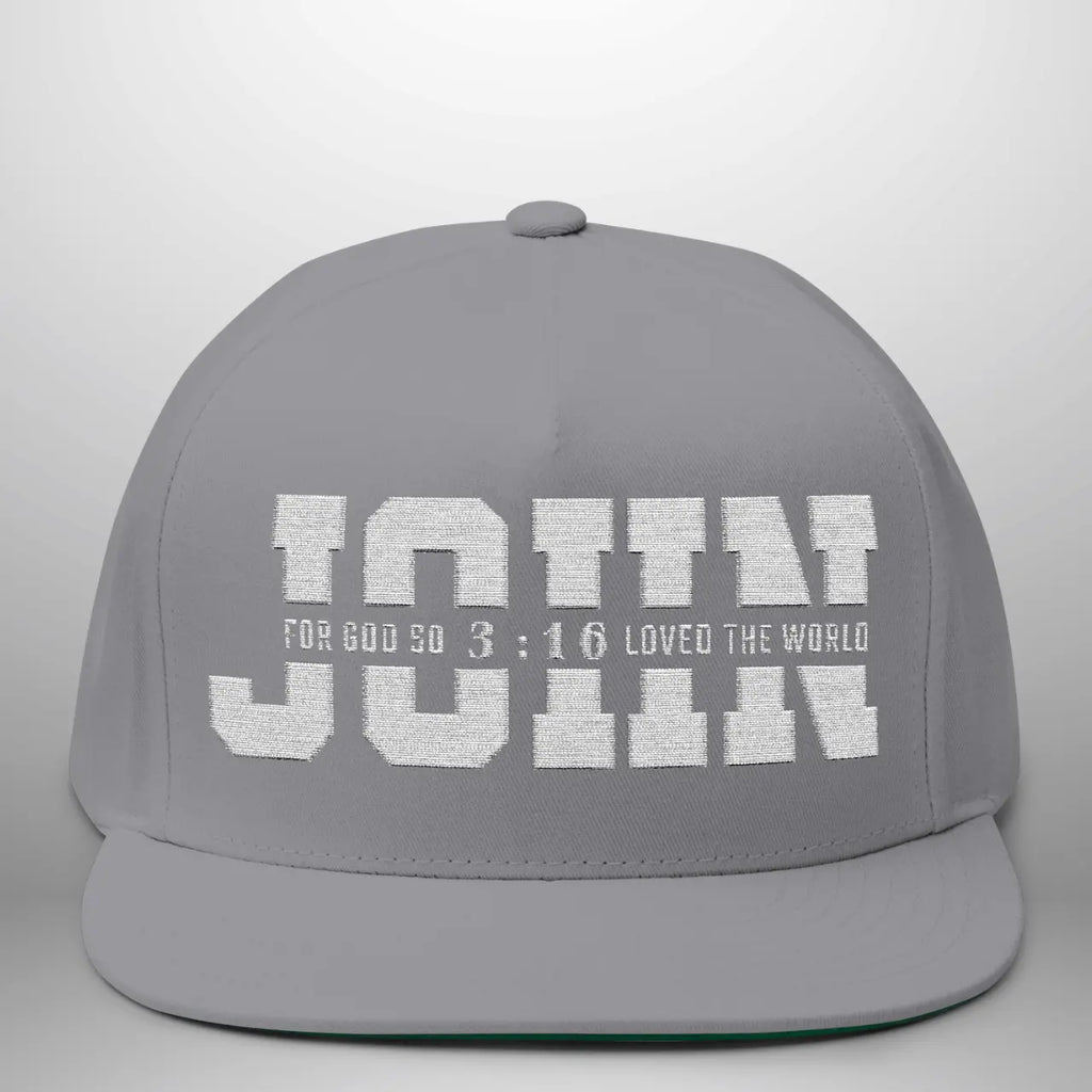 JOHN 3:16 For God So Loved the World Flat Bill Cap | Snapback Hat Goshen & Selah Co