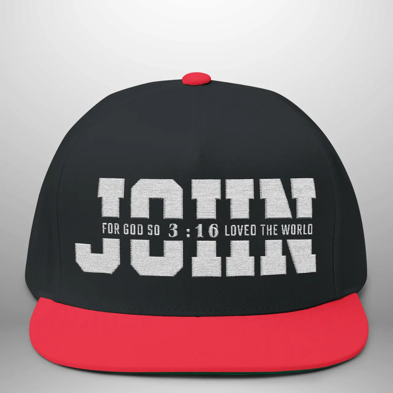 JOHN 3:16 For God So Loved the World Flat Bill Cap | Snapback Hat Goshen & Selah Co