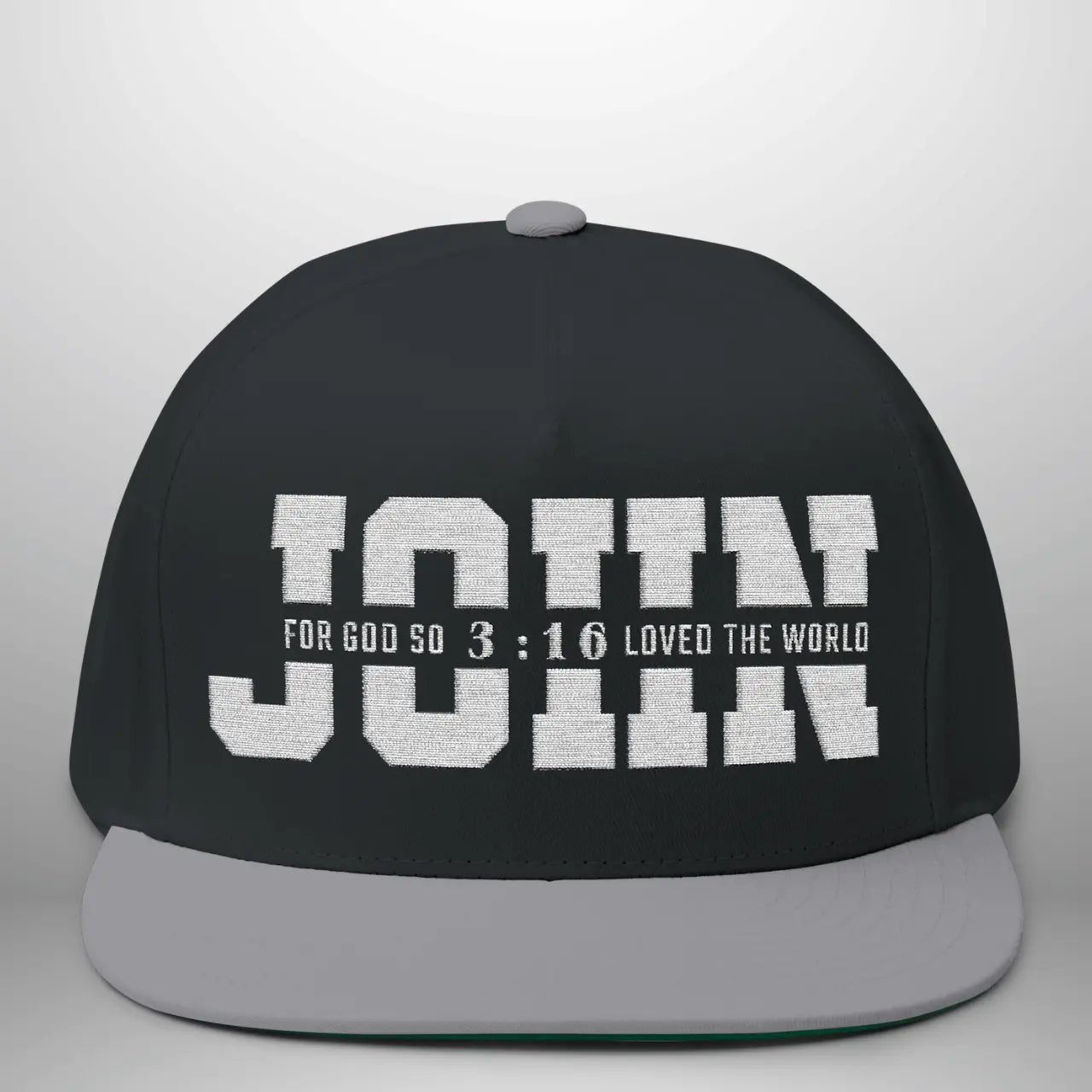 JOHN 3:16 For God So Loved the World Flat Bill Cap | Snapback Hat Goshen & Selah Co
