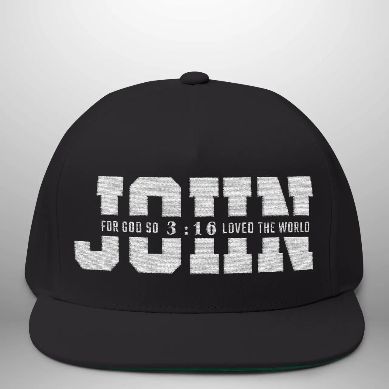 JOHN 3:16 For God So Loved the World Flat Bill Cap | Snapback Hat Goshen & Selah Co