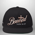 BOOSTED John 6:47 He Who Believes Flat Bill Cap | Faith Snapback Hat Goshen & Selah Co