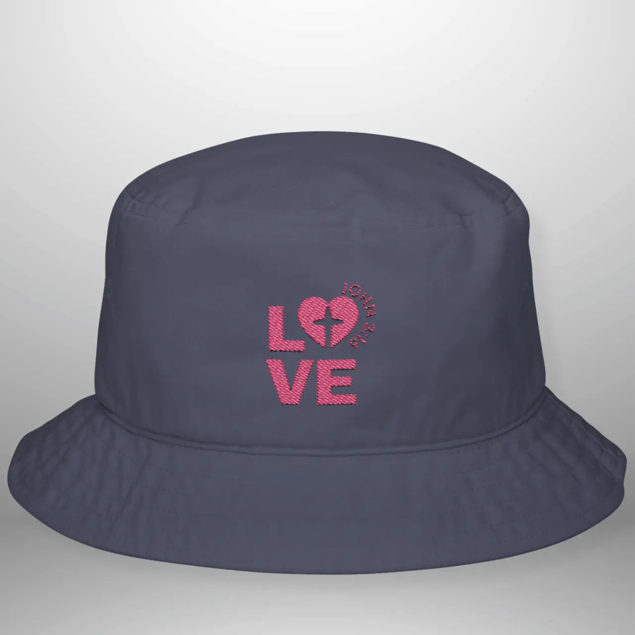 LOVE John 3:16 Bucket Hat | Vintage Cotton Everyday Hat | Faith-Inspired Headwear Goshen & Selah Co