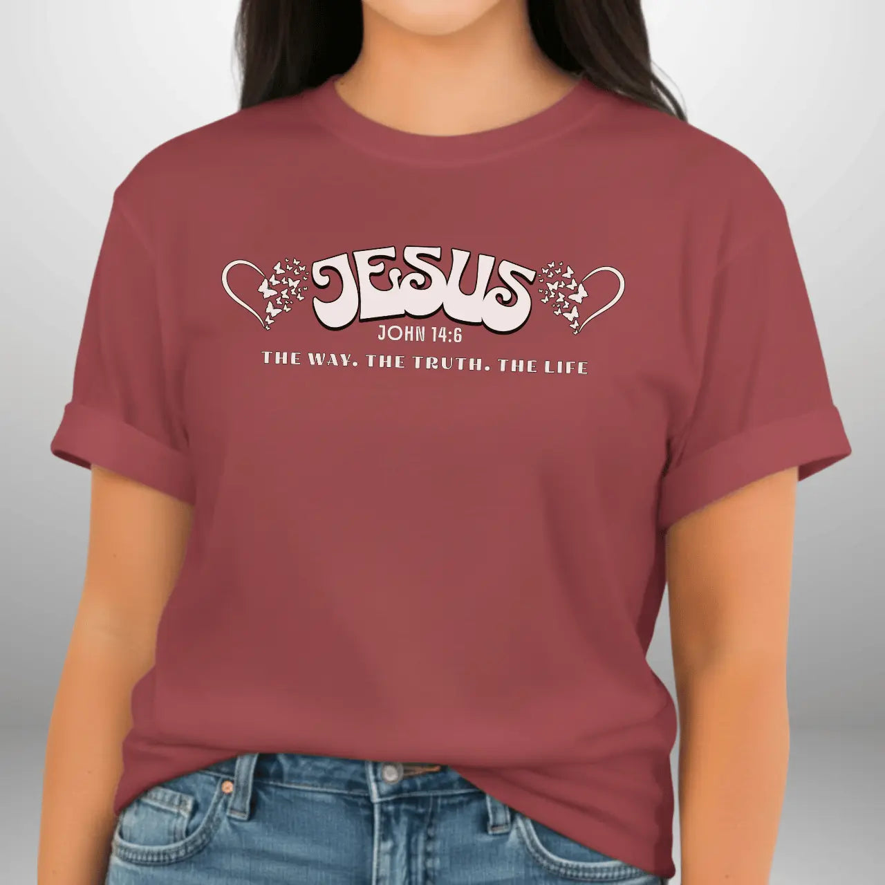Jesus The Way The Truth The Life John 14:6 Shirt | Women’s Comfort Colors Tee Goshen & Selah Co