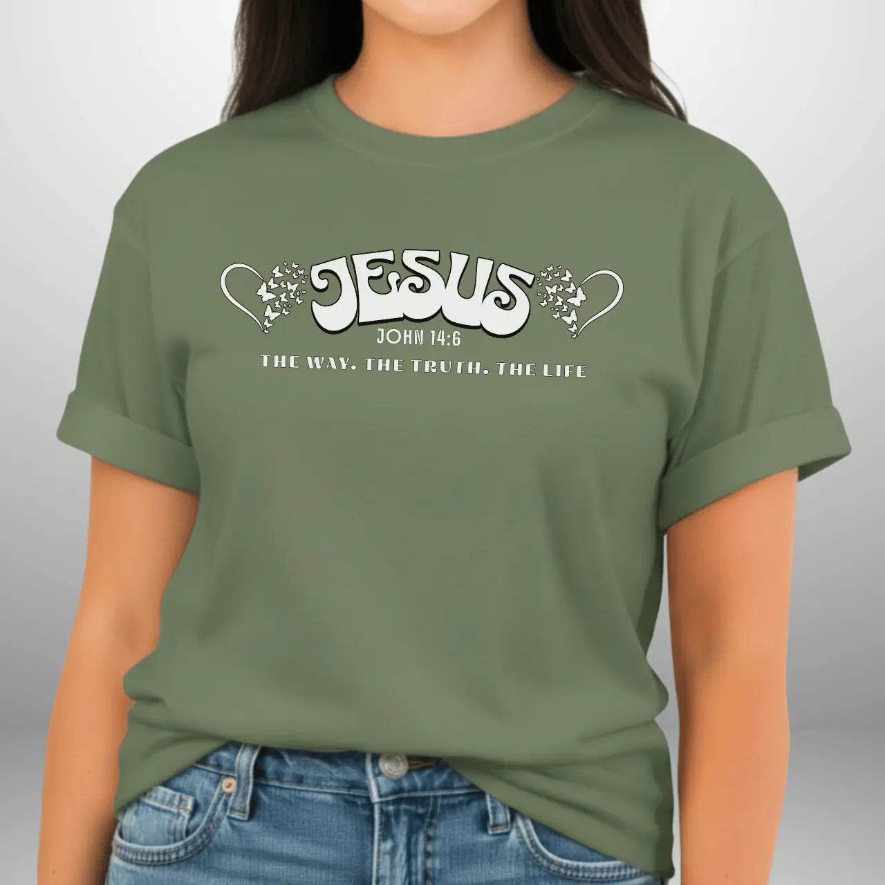 Jesus The Way The Truth The Life John 14:6 Shirt | Women’s Comfort Colors Tee Goshen & Selah Co