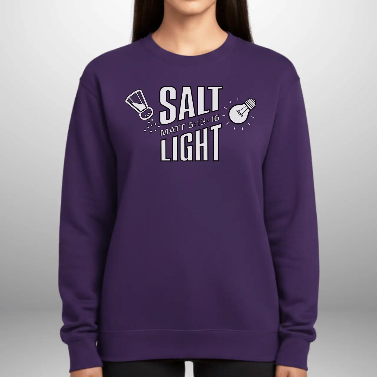 Salt & Light Matthew 5:13–16 Sweatshirt | Unisex Gildan 18000 Crewneck Goshen & Selah Co