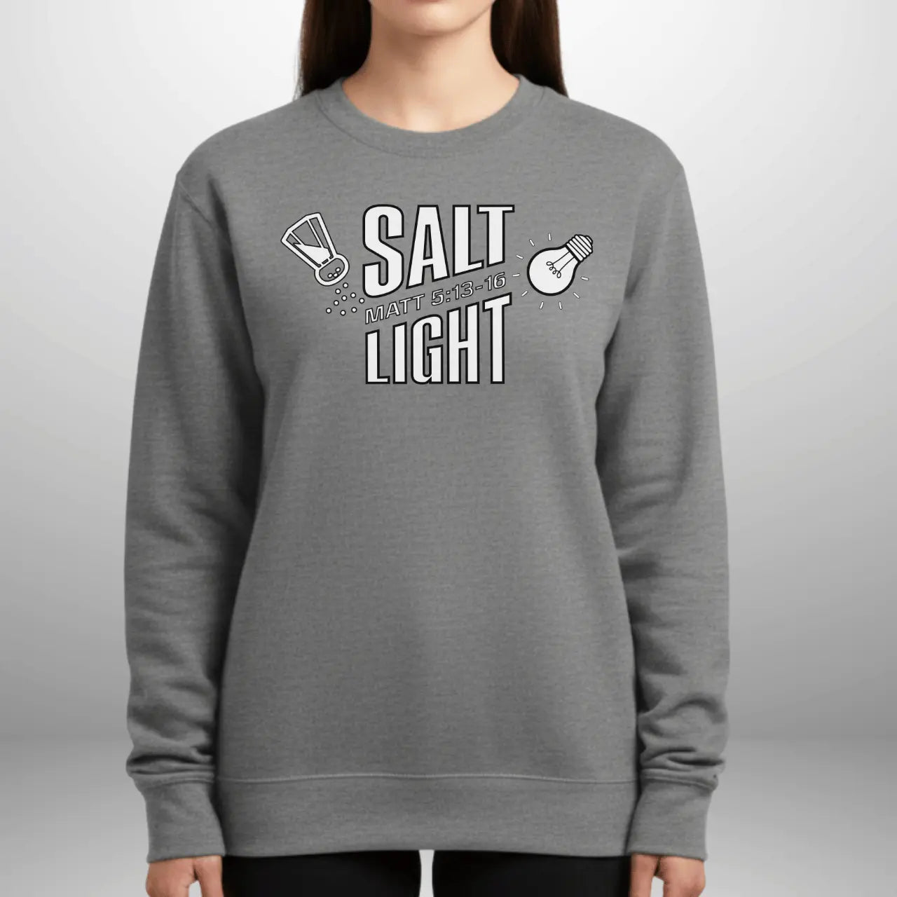 Salt & Light Matthew 5:13–16 Sweatshirt | Unisex Gildan 18000 Crewneck Goshen & Selah Co