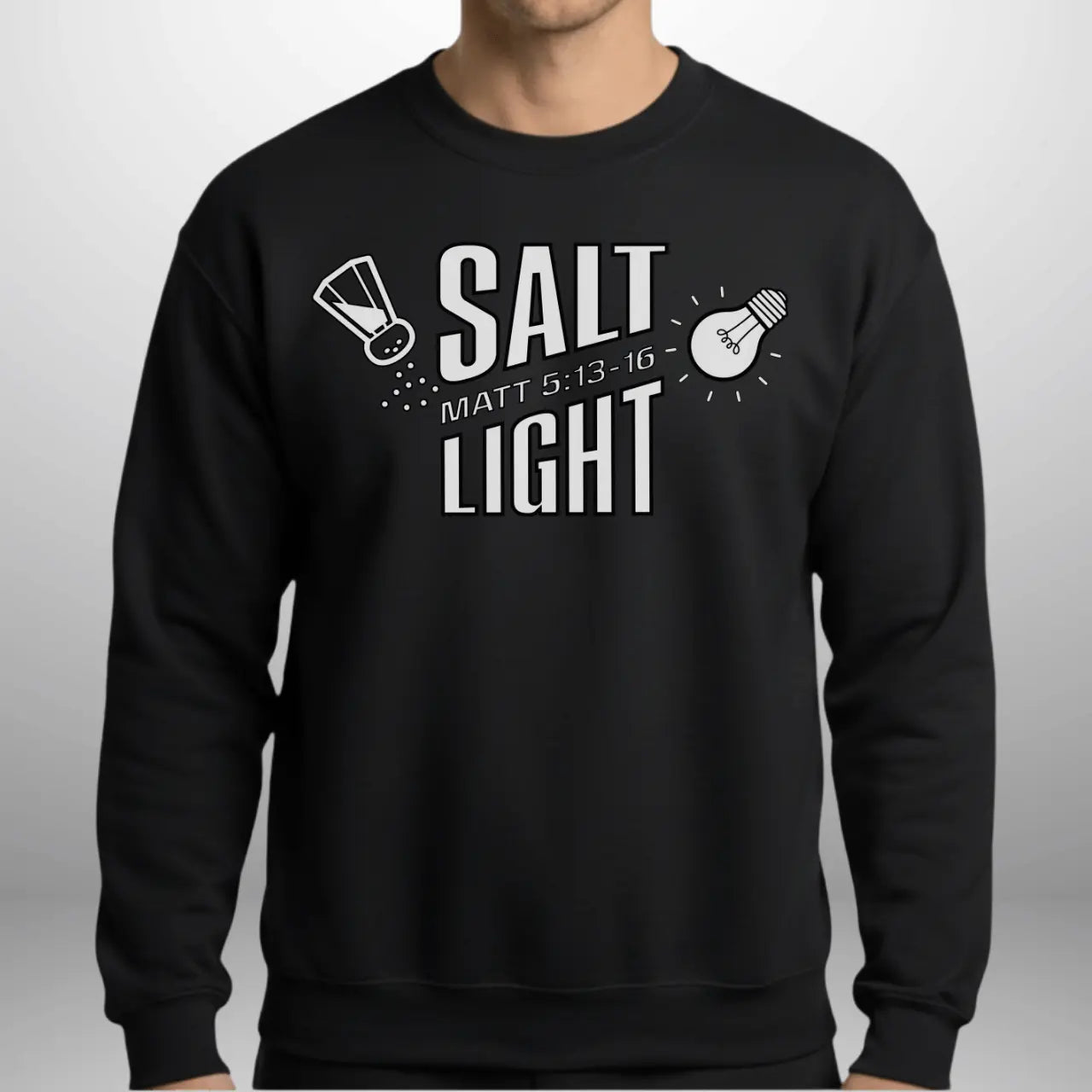 Salt & Light Matthew 5:13–16 Sweatshirt | Unisex Gildan 18000 Crewneck Goshen & Selah Co