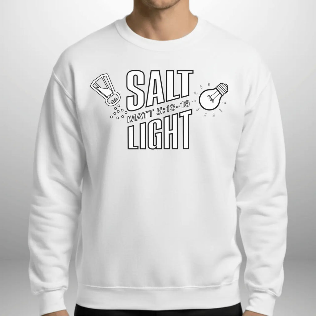 Salt & Light Matthew 5:13–16 Sweatshirt | Unisex Gildan 18000 Crewneck Goshen & Selah Co