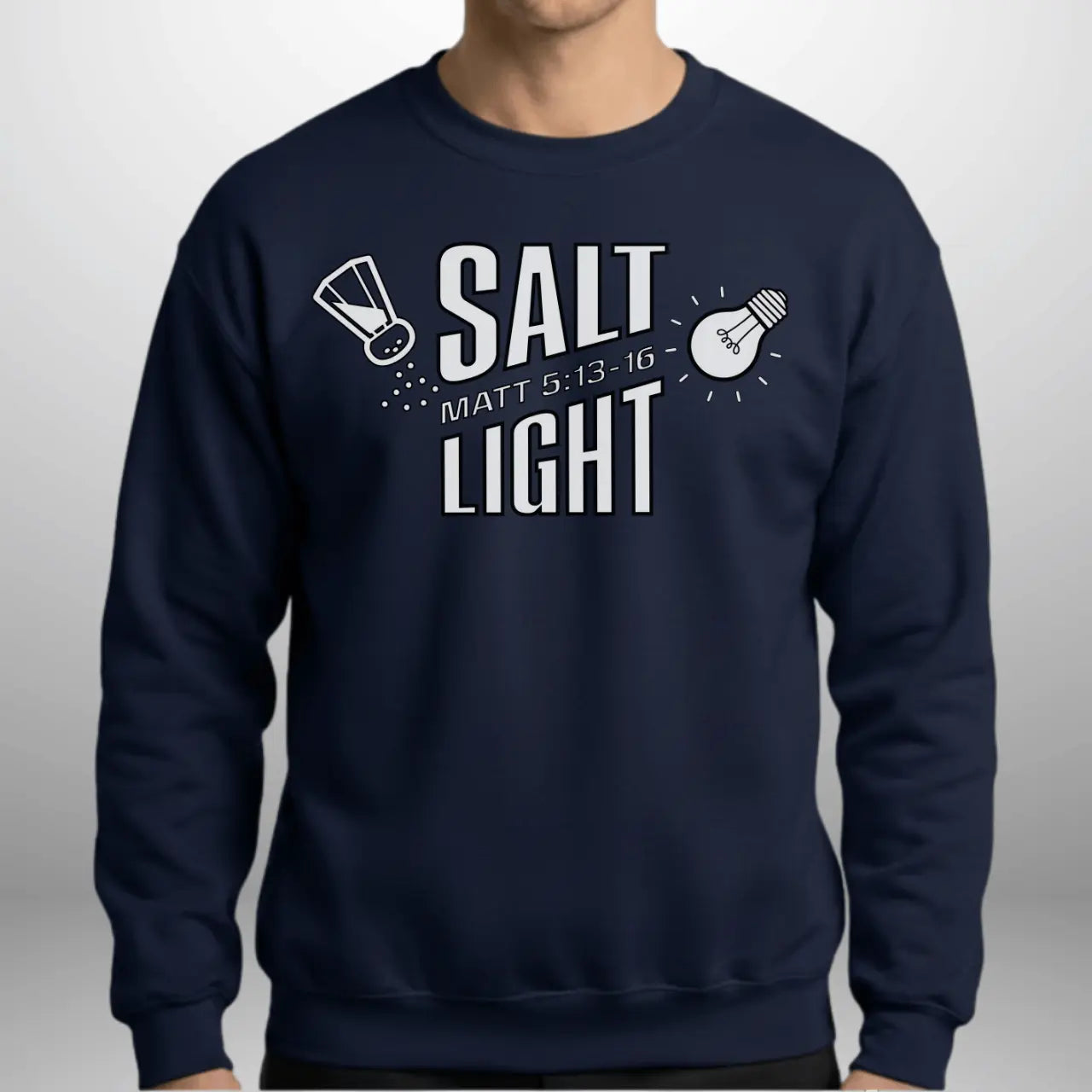 Salt & Light Matthew 5:13–16 Sweatshirt | Unisex Gildan 18000 Crewneck Goshen & Selah Co