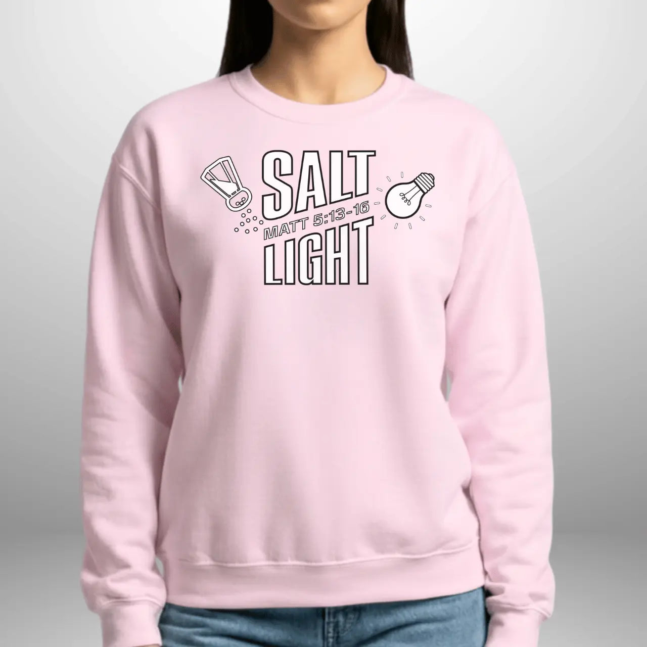 Salt & Light Matthew 5:13–16 Sweatshirt | Unisex Gildan 18000 Crewneck Goshen & Selah Co