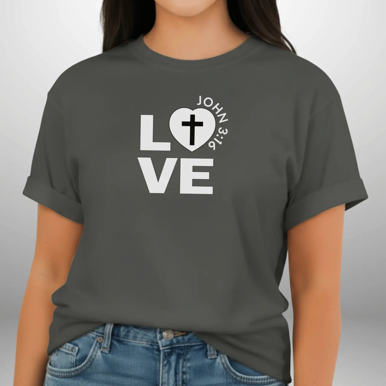 Love John 3:16 Shirt | Women’s Comfort Colors 1717 Faith T-Shirt Goshen & Selah Co