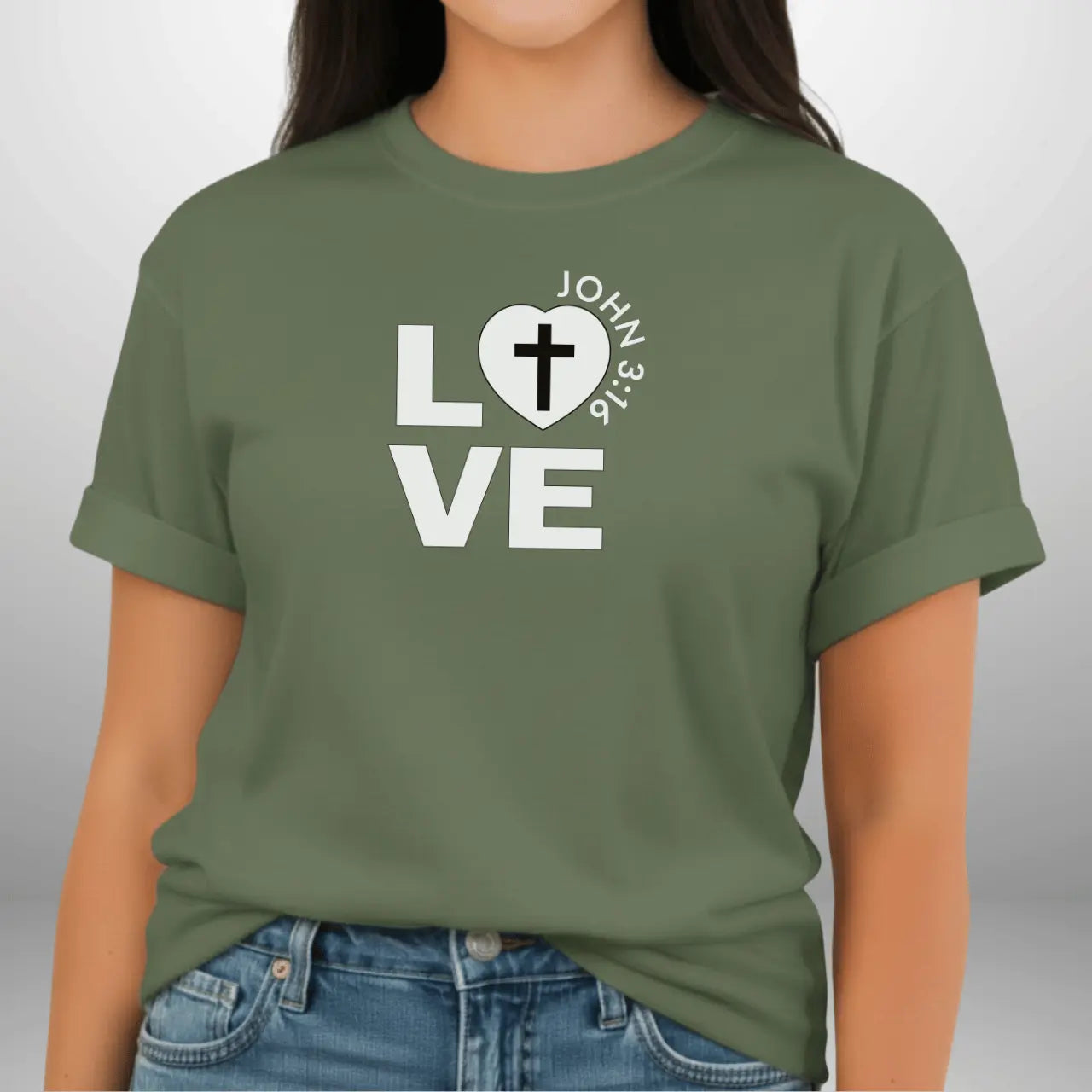 Love John 3:16 Shirt | Women’s Comfort Colors 1717 Faith T-Shirt Goshen & Selah Co