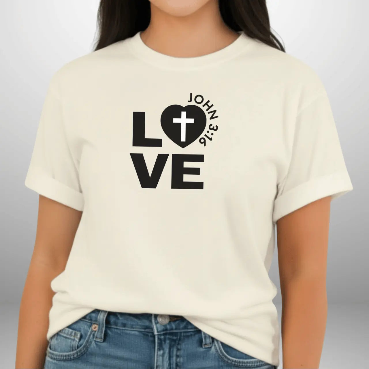 Love John 3:16 Shirt | Women’s Comfort Colors 1717 Faith T-Shirt Goshen & Selah Co