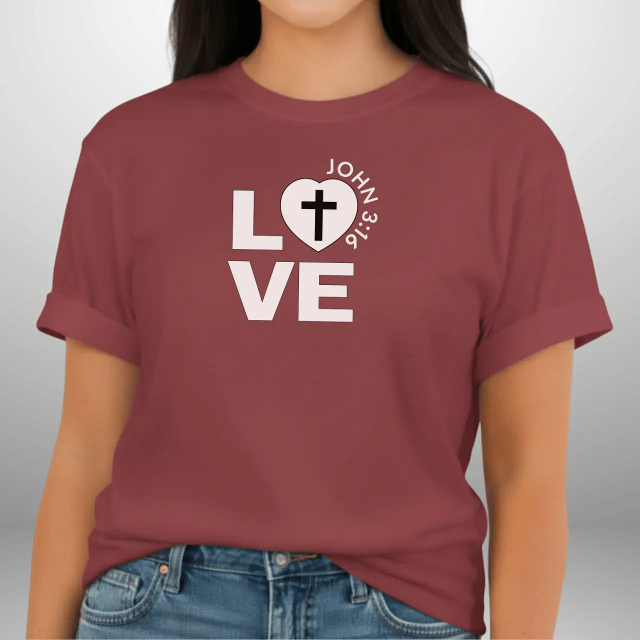 Love John 3:16 Shirt | Women’s Comfort Colors 1717 Faith T-Shirt Goshen & Selah Co