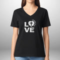 Love John 3:16 Women’s V-Neck Shirt | Gildan Faith T-Shirt Goshen & Selah Co