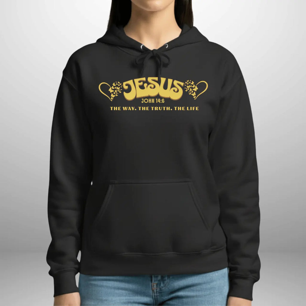 Jesus The Way The Truth The Life John 14:6 Hoodie | Women’s Gildan 18500 Pullover Goshen & Selah Co
