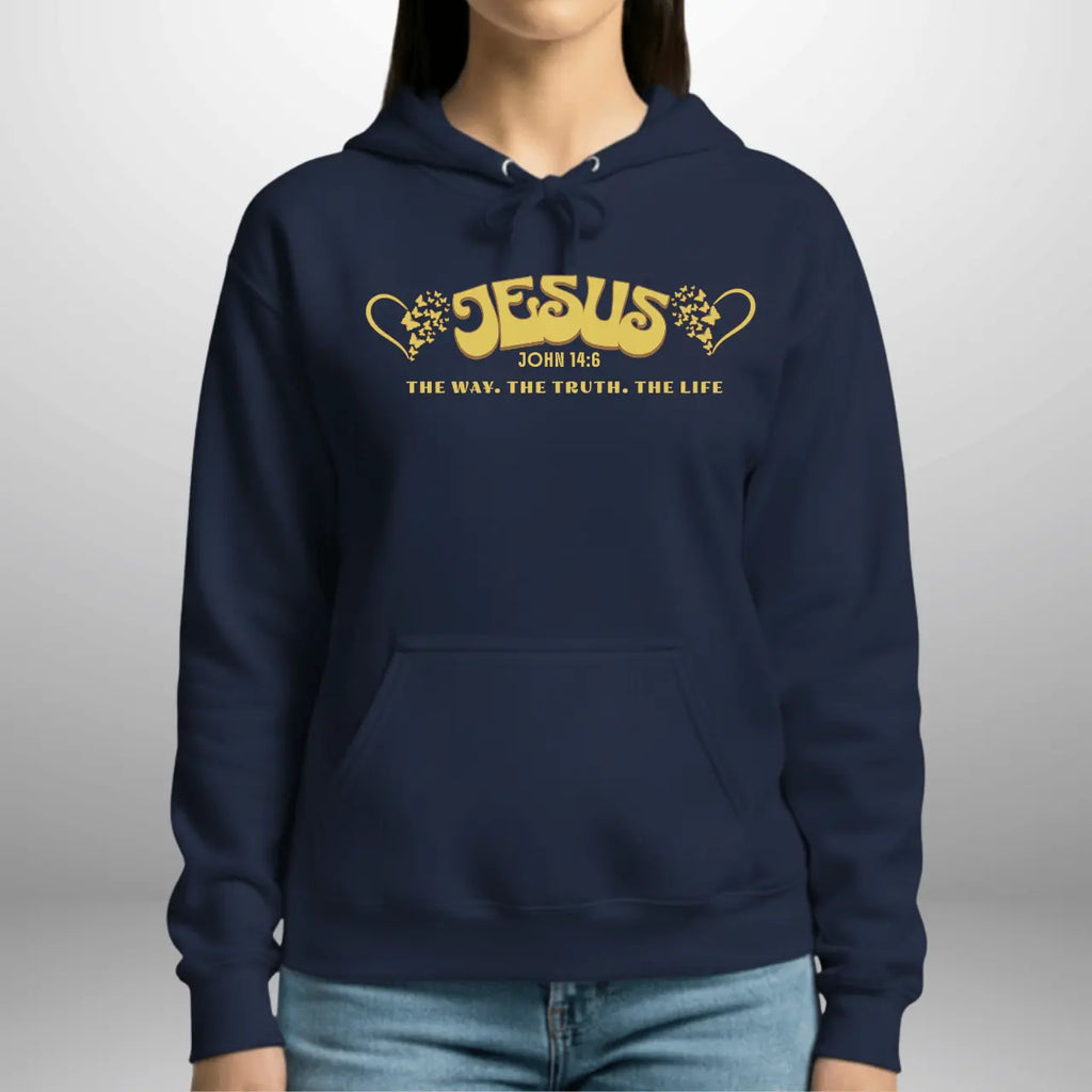 Jesus The Way The Truth The Life John 14:6 Hoodie | Women’s Gildan 18500 Pullover Goshen & Selah Co