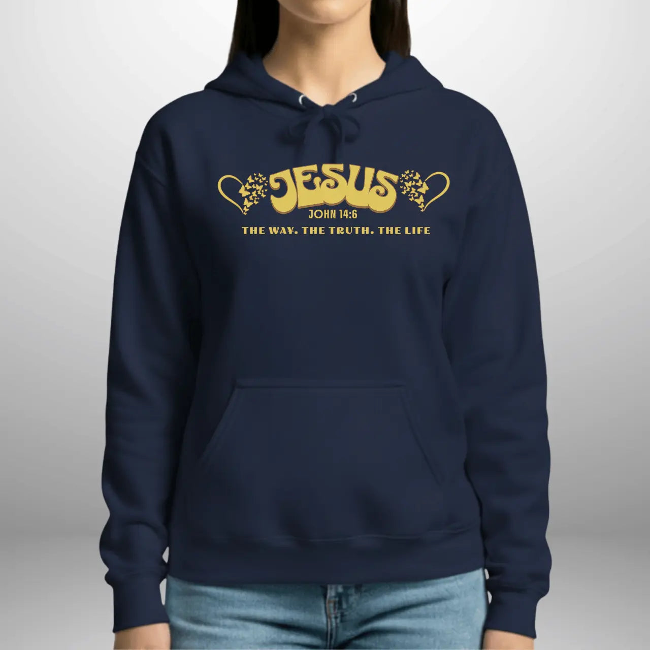 Jesus The Way The Truth The Life John 14:6 Hoodie | Women’s Gildan 18500 Pullover Goshen & Selah Co