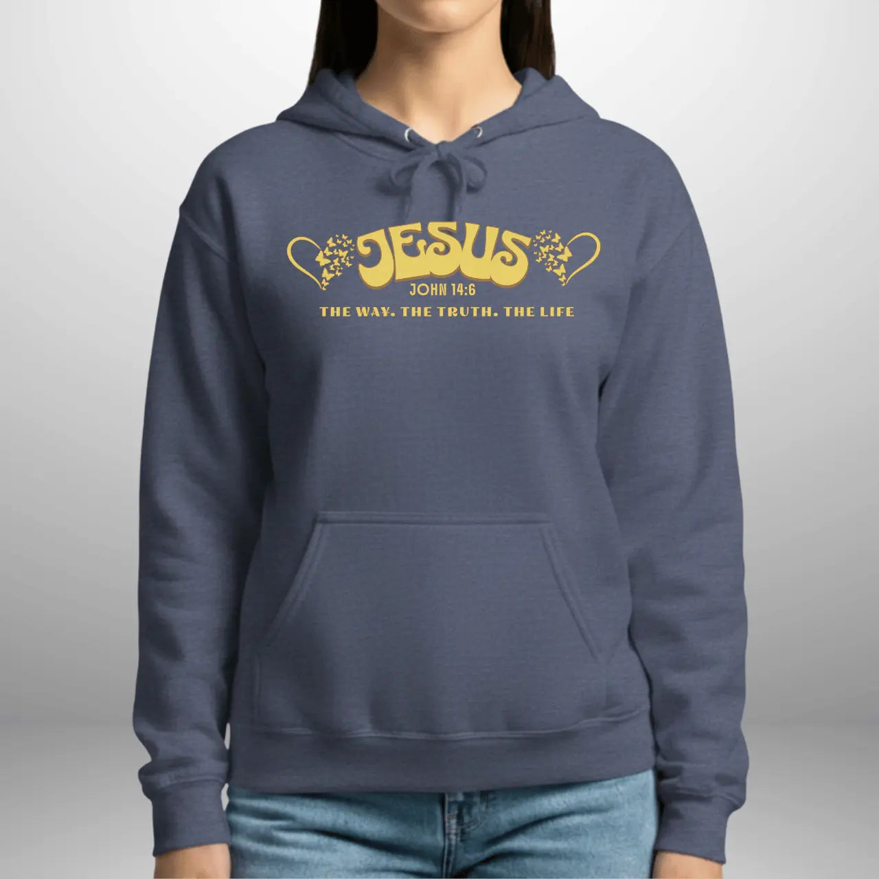 Jesus The Way The Truth The Life John 14:6 Hoodie | Women’s Gildan 18500 Pullover Goshen & Selah Co