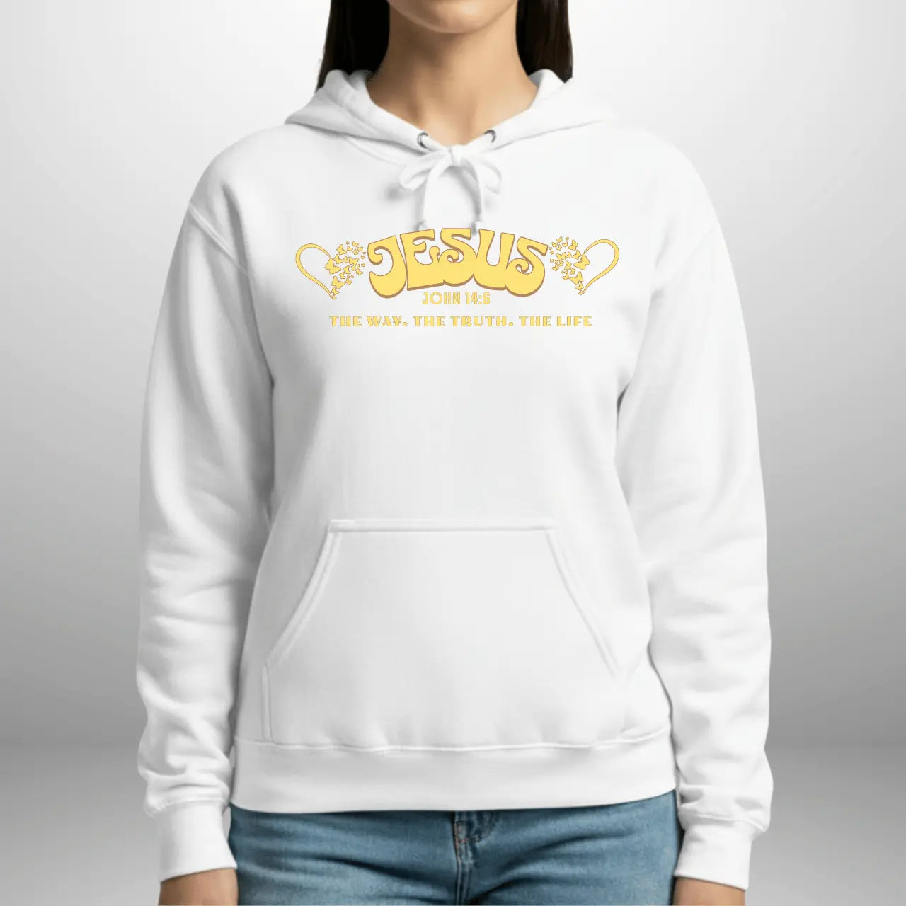 Jesus The Way The Truth The Life John 14:6 Hoodie | Women’s Gildan 18500 Pullover Goshen & Selah Co