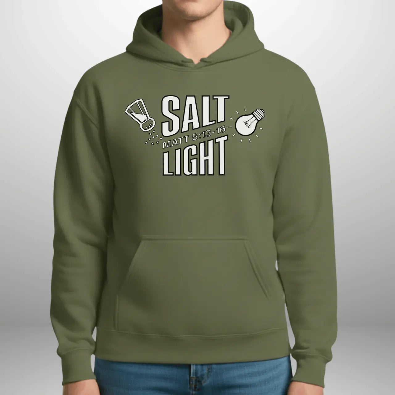 Salt & Light Matthew 5:13–16 Hoodie | Unisex Gildan 18500 Pullover Goshen & Selah Co
