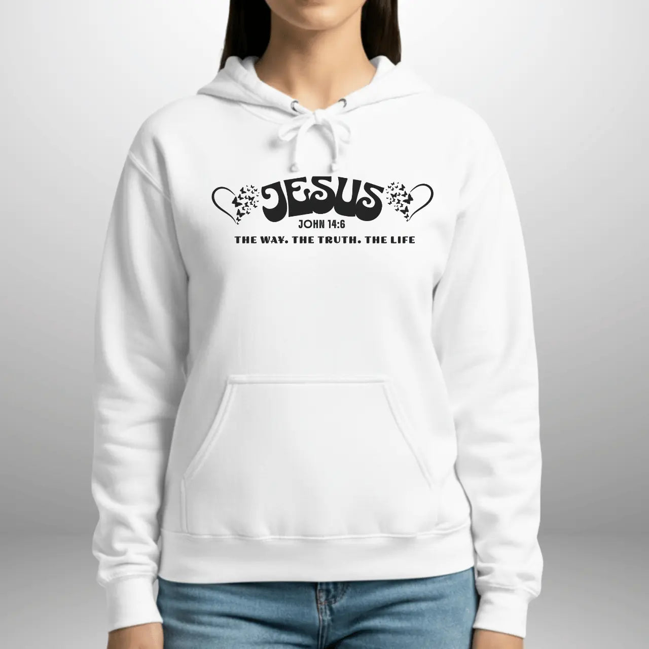 Jesus The Way The Truth The Life John 14:6 Hoodie | Women’s Gildan 18500 Pullover Goshen & Selah Co