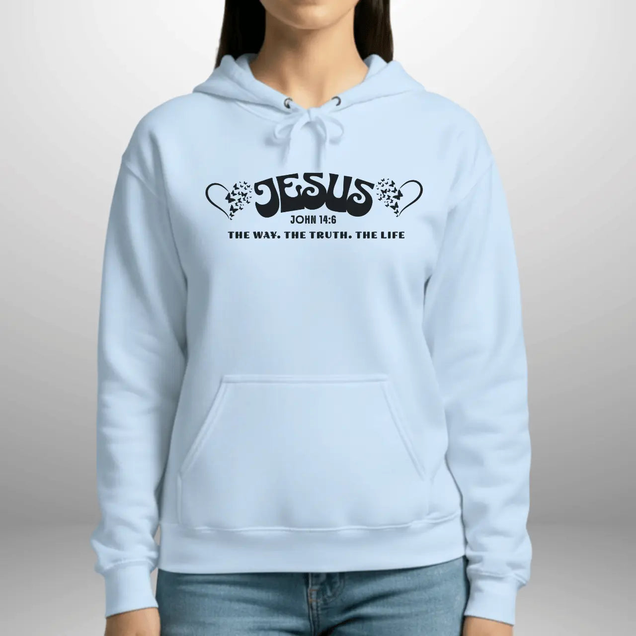 Jesus The Way The Truth The Life John 14:6 Hoodie | Women’s Gildan 18500 Pullover Goshen & Selah Co