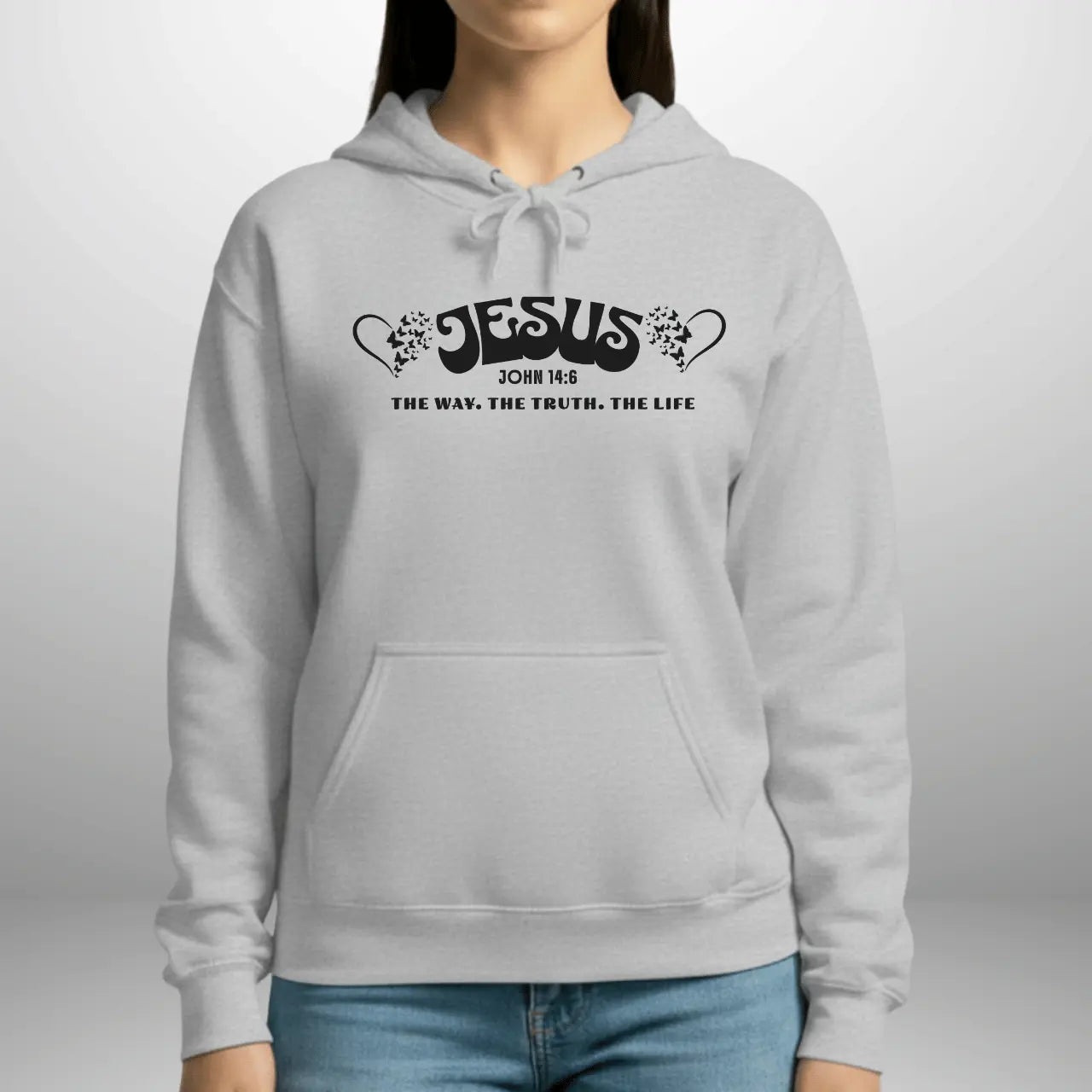 Jesus The Way The Truth The Life John 14:6 Hoodie | Women’s Gildan 18500 Pullover Goshen & Selah Co