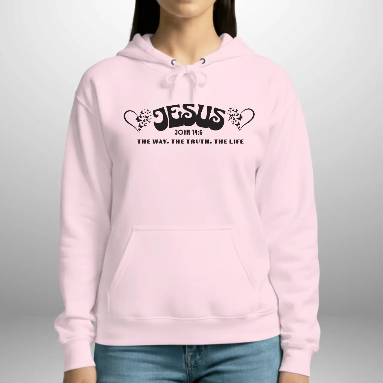 Jesus The Way The Truth The Life John 14:6 Hoodie | Women’s Gildan 18500 Pullover Goshen & Selah Co